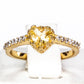 Anillo de Aleación Bañado en Oro con Cristal Emporia® Amarillo