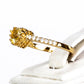 Anillo de Aleación Bañado en Oro con Cristal Emporia® Amarillo