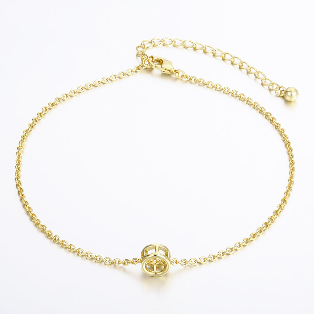 Pulsera de Aleación Bañado en Oro