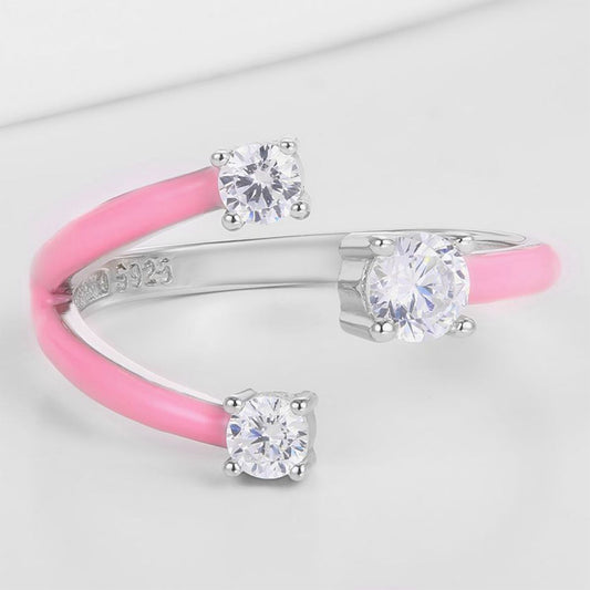 Anillo de Aleación Bañado en Oro con Cristal Emporia® Rojo