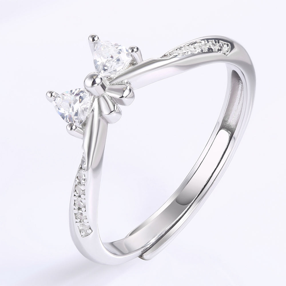 Anillo de Aleación Bañado en Oro con Cristal Emporia® Blanco 1 