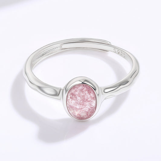 Anillo de Aleación Bañado en Oro con Cristal Emporia® Rojo