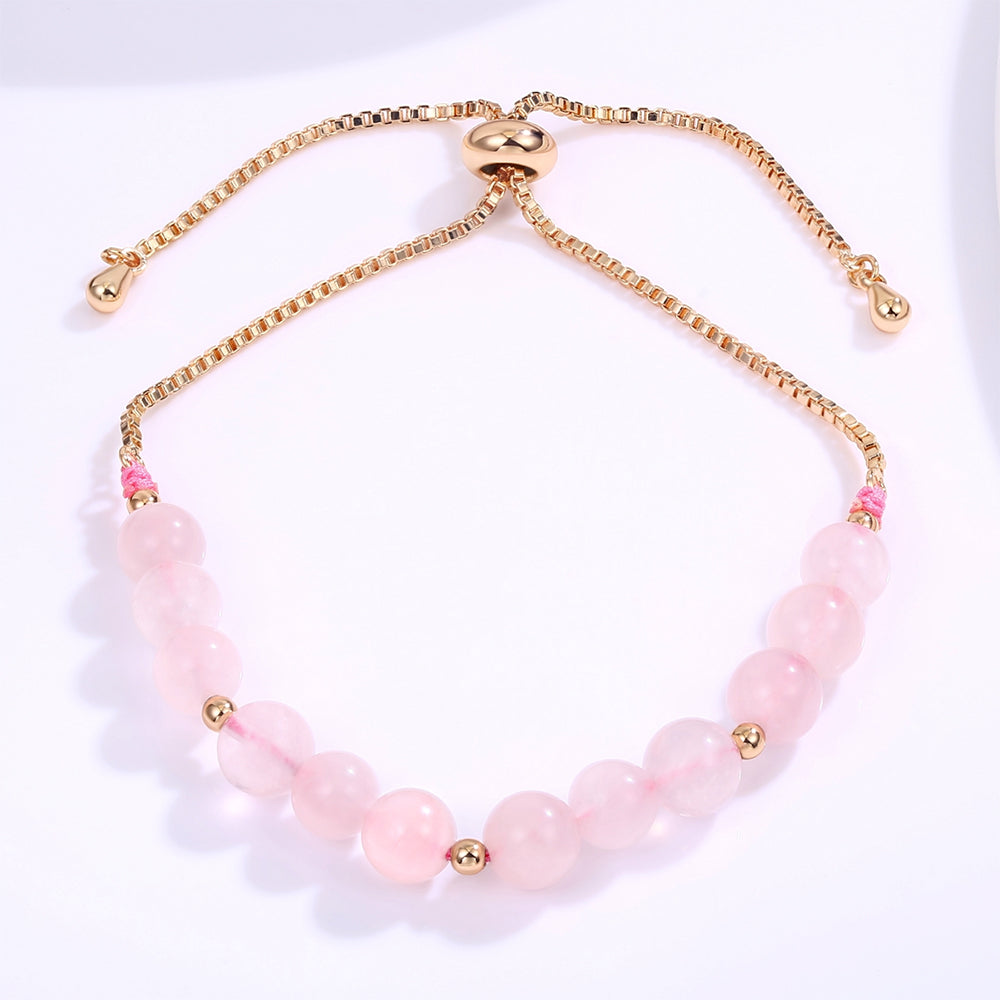 Pulsera de Aleación Bañado en Oro con Cristal Emporia® Rosa 1 