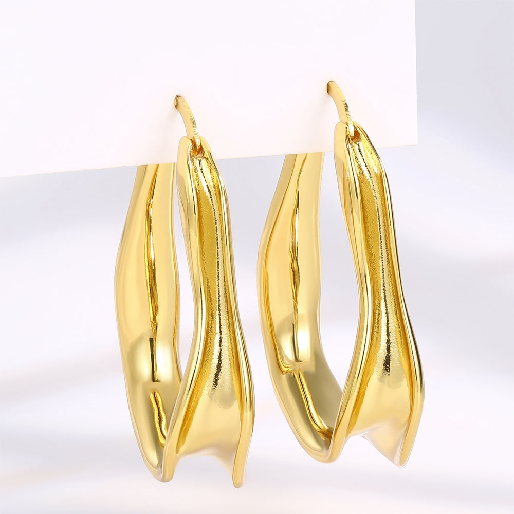 Pendientes de Aleación Bañado en Oro 1 