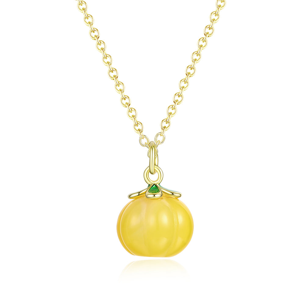 Collar de Aleación Bañado en Oro con Cristal Emporia® Amarillo