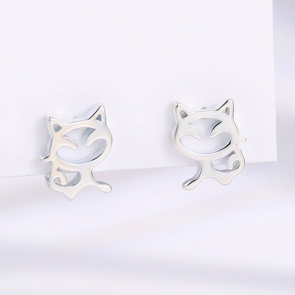 Pendientes de Aleación Bañado en Oro con Cristal Emporia® Blanco 1 