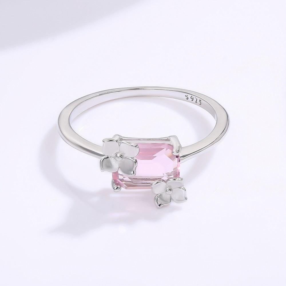 Anillo de Aleación Bañado en Oro con Cristal Emporia® Blanco 1 
