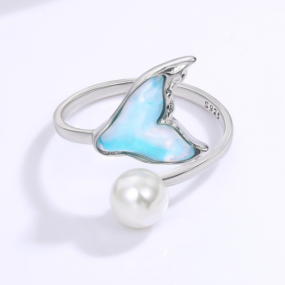Anillo de Aleación Bañado en Oro con Cristal Emporia® Azul 1 