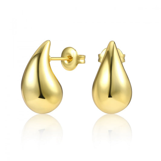 Pendientes de Aleación Bañado en Oro con Cristal Emporia® Blanco