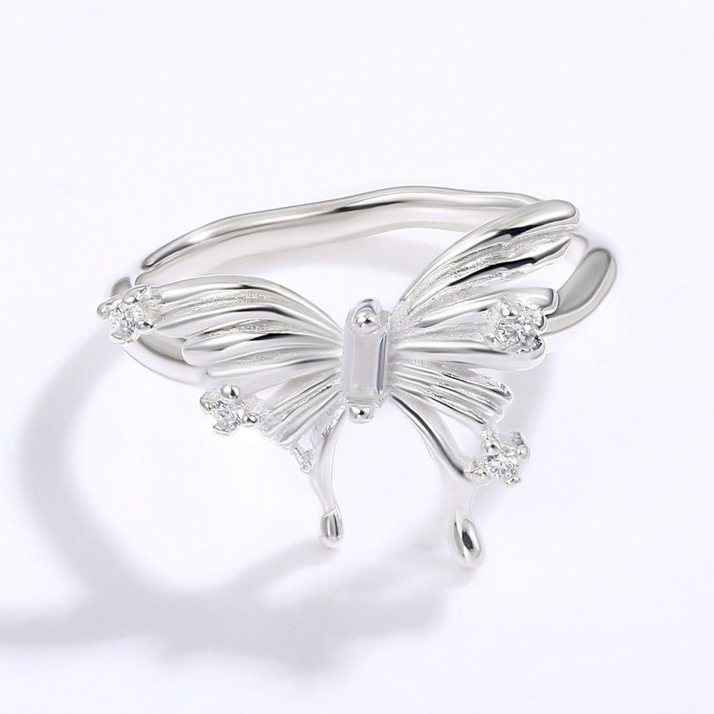 Anillo de Aleación Bañado en Oro con Cristal Emporia® Blanco 1 