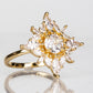 Anillo de Aleación Bañado en Oro con Cristal Emporia® Blanco