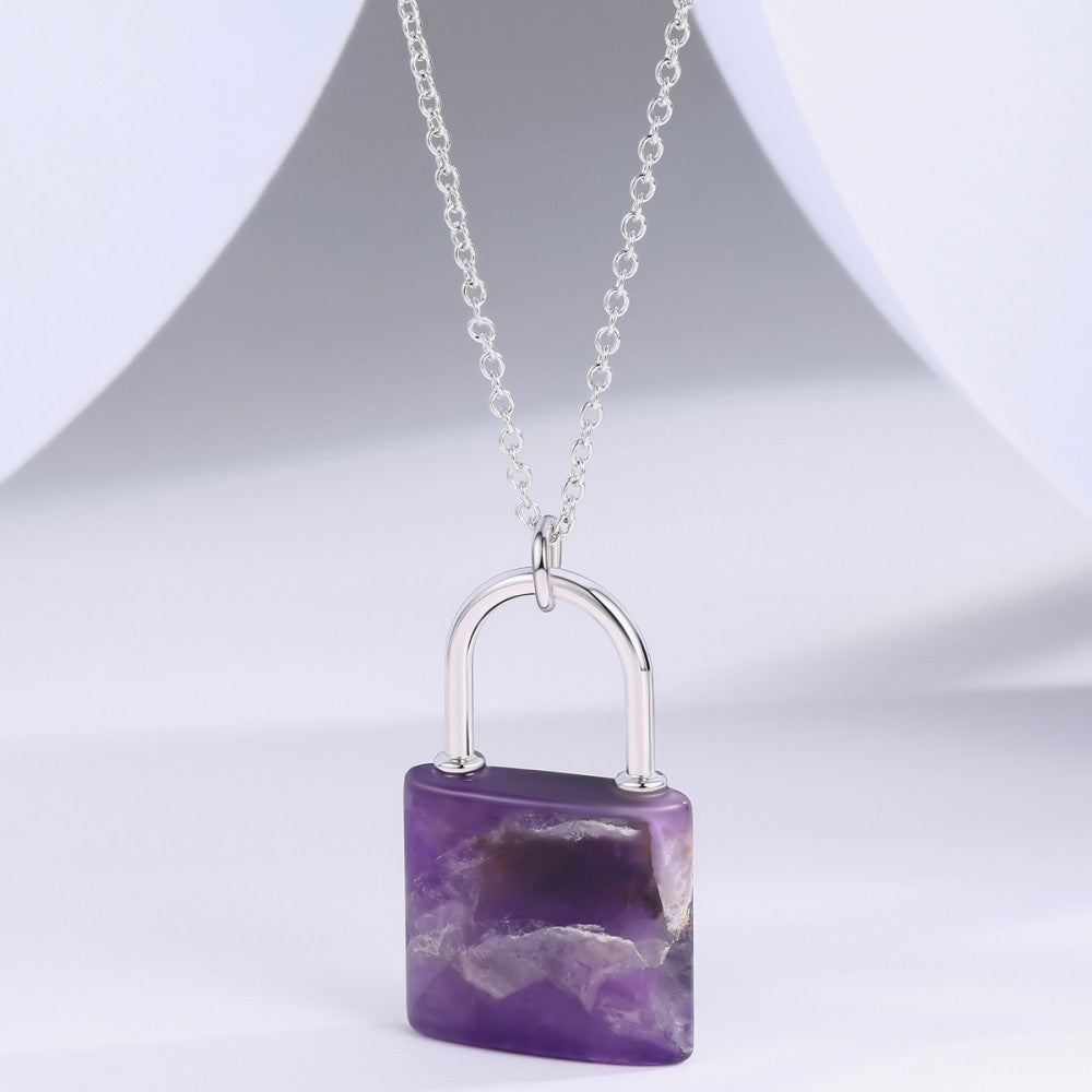 Collar de Aleación Bañado en Oro con Cristal Emporia® Púrpura 1 