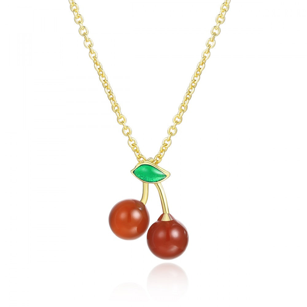 Collar de Aleación Bañado en Oro con Cristal Emporia® Rojo 1 