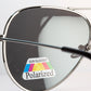 Emporia Italy - Gafas de sol piloto "CRYSTAL", gafas de sol polarizadas con filtro UV con estuche y paño de limpieza, lentes cromo-plata, montura plateada