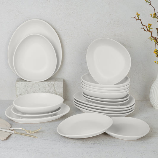Berlinger Haus Vajilla de 18 platos, coler crema mate