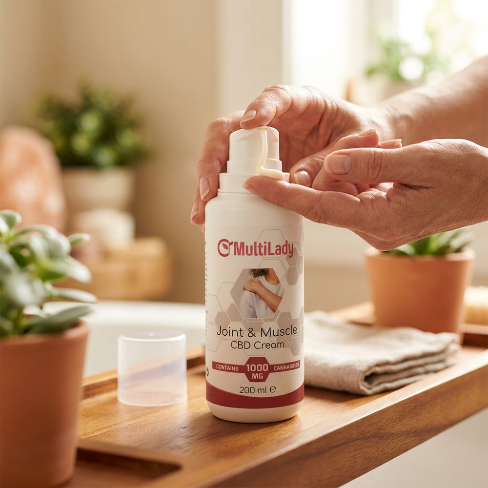 Crema para articulaciones y músculos MultiLady CBD 1000 mg – 200 ml 12 