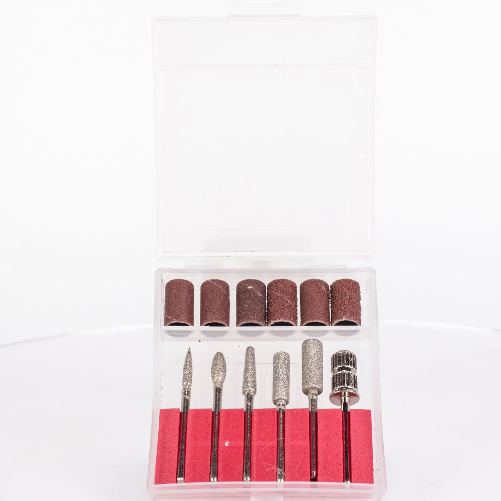 Juego de limas de uñas de belleza profesional Emporia con cabezales intercambiables - Rosa 7 