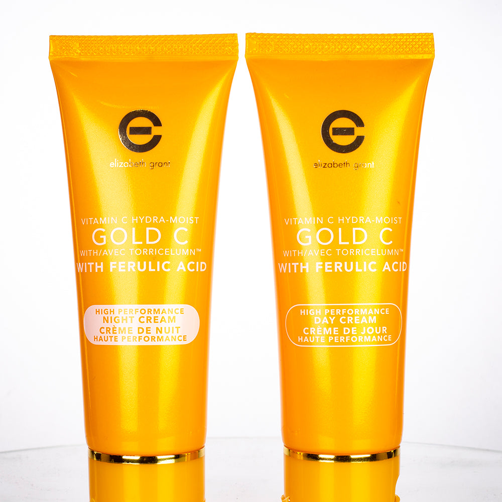 Set Elizabeth Grant de vitamina C y Oro, crema de día y crema de noche ( 2 x 60 ml ) 4 