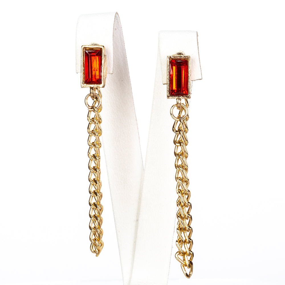 Reloj de Aleación Bañado en Oro con Cristal Emporia® Rojo y Cristal Emporia® Blanco ( Collar +Pendientes +Pulsera ) 7 