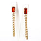 Reloj de Aleación Bañado en Oro con Cristal Emporia® Rojo y Cristal Emporia® Blanco ( Collar +Pendientes +Pulsera )