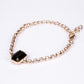 Conjunto de joyas Emporia de 5 piezas, de alta calidad y en tono dorado, presentado en una exclusiva caja de regalo con efecto piel (incluye reloj, pulsera, collar, pendientes y anillo, con cristales Emporia blancos y negros).
