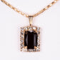 Conjunto de joyas Emporia de 5 piezas, de alta calidad y en tono dorado, presentado en una exclusiva caja de regalo con efecto piel (incluye reloj, pulsera, collar, pendientes y anillo, con cristales Emporia blancos y negros).