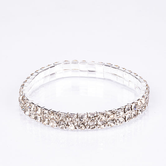 Conjunto de joyería Emporia de 5 piezas, de alta calidad y en tono plateado, presentado en una exclusiva caja de regalo con efecto piel (incluye reloj, pulsera, collar, pendientes y anillo, con cristal blanco Emporia).