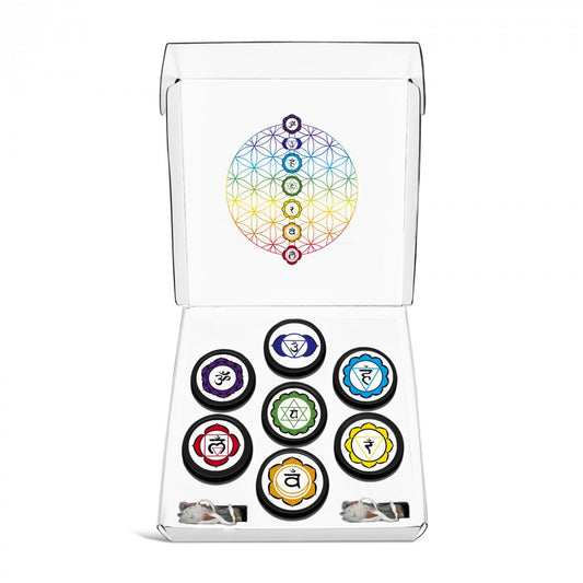 Juego de 7 velas de chakra + REGALO de pulsera y collar