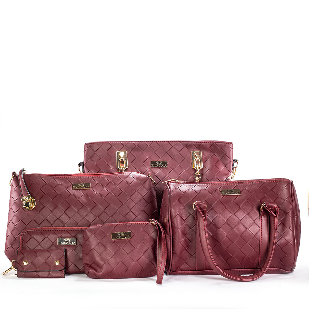 Colección Emporia de primavera 2025- " Orquídea roja", Set de 6 bolsos; red 11 