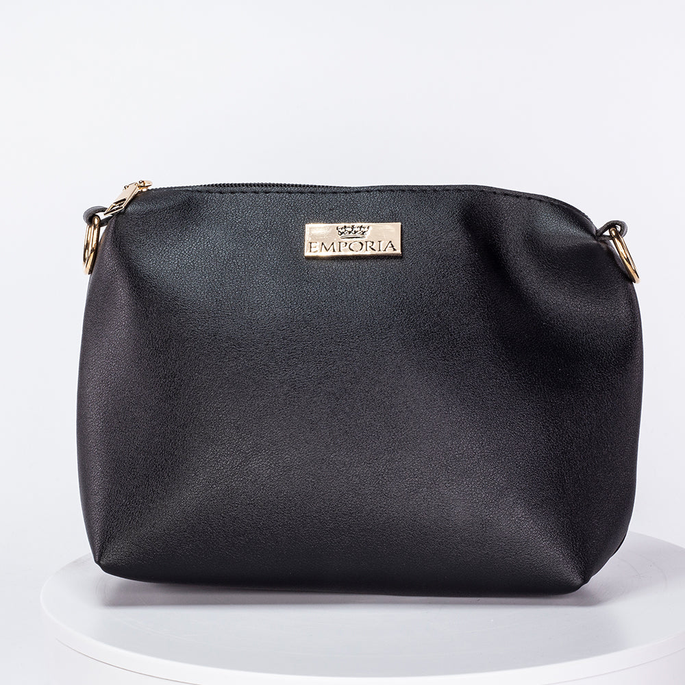 Colección Emporia de primavera 2025 - "Terciopelo oscuro", set de 3 bolsos; negro