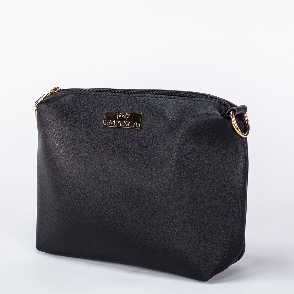 Colección Emporia de primavera 2025 - "Terciopelo oscuro", set de 3 bolsos; negro