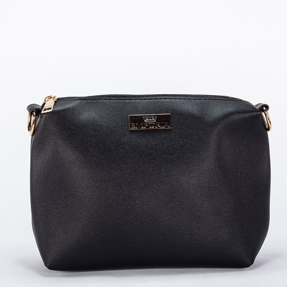 Colección Emporia de primavera 2025 - "Terciopelo oscuro", set de 3 bolsos; negro