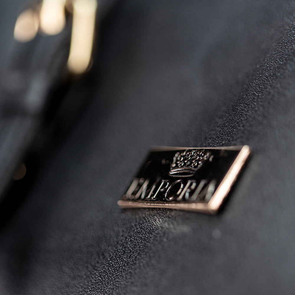 Colección Emporia de primavera 2025 - "Terciopelo oscuro", set de 3 bolsos; negro