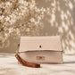 Colección Primavera 2026 de Emporia - "Toffee Lux", juego de 4 bolsos; piel sintética, marrón crema.