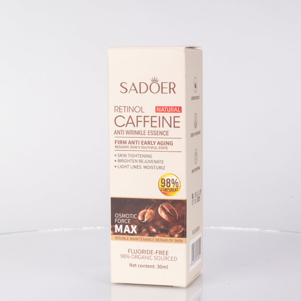 Sérum facial antiarrugas con retinol y cafeína de SADOER 3 