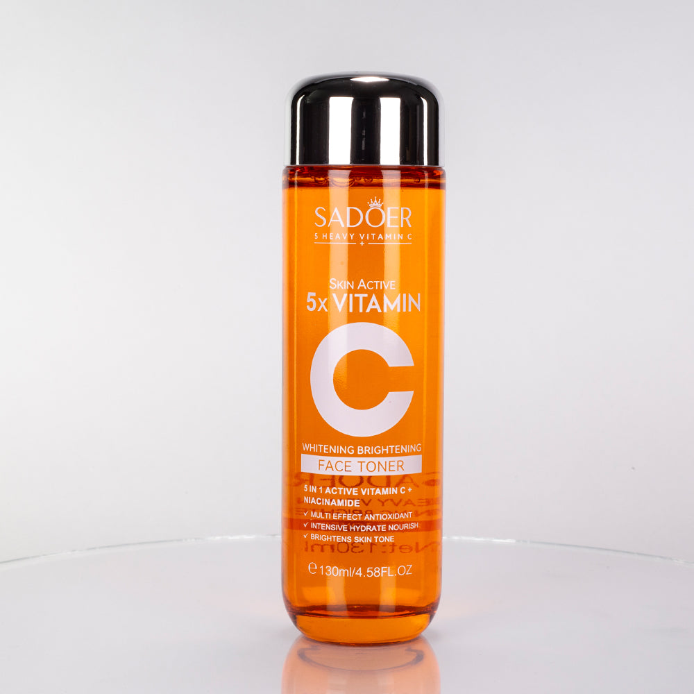 Set de regalo SADOER 5x Vitamina C para unificar el tono de la piel e hidratar el rostro – 6 piezas