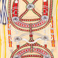 Bufanda lujosa escape de las cadenas, 85 x 180 cms, crema, 100% seda vegana