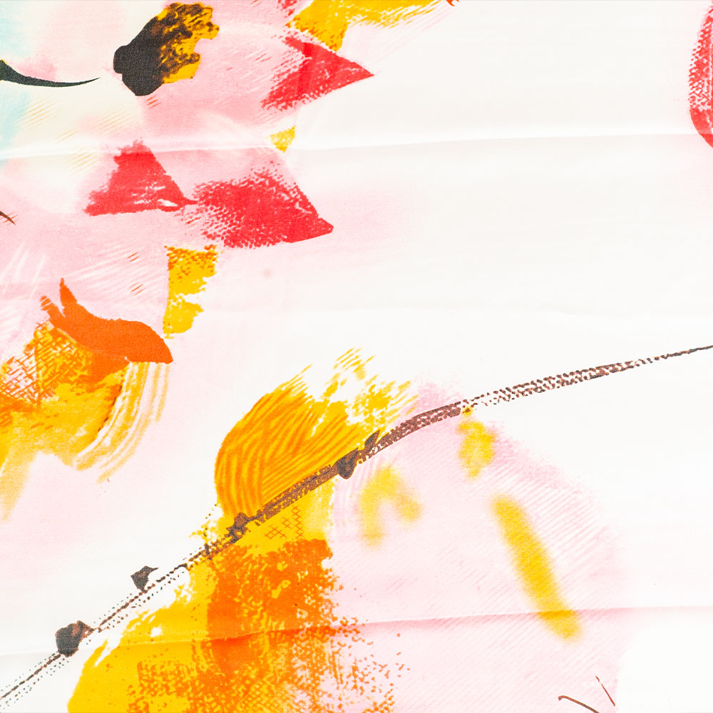 Bufanda lotus de noche, 85 x 180 cms, naranja, 100% seda vegana