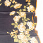 Bufanda lienzo y floración, 85 x 180 cms, negro, 100% seda vegana