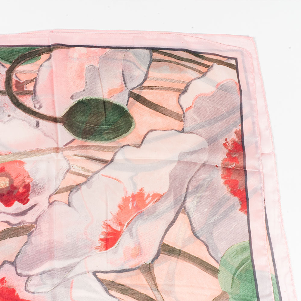Bufanda jardín lúcido, 85 x 180 cms, 100% seda vegana 3 