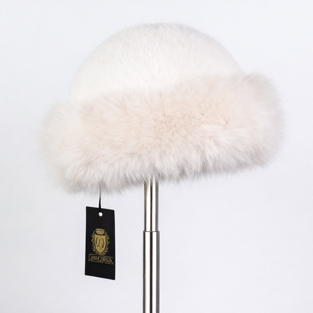 Gorro de invierno de piel sintética beige – talla única 2 
