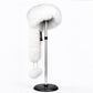 Gorro de invierno de piel sintética blanco con bufanda – talla única