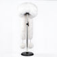 Gorro de invierno de piel sintética blanco con bufanda – talla única