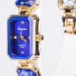 Reloj de Aleación Bañado en Oro con Cristal Emporia® Azul