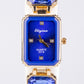 Reloj de Aleación Bañado en Oro con Cristal Emporia® Azul