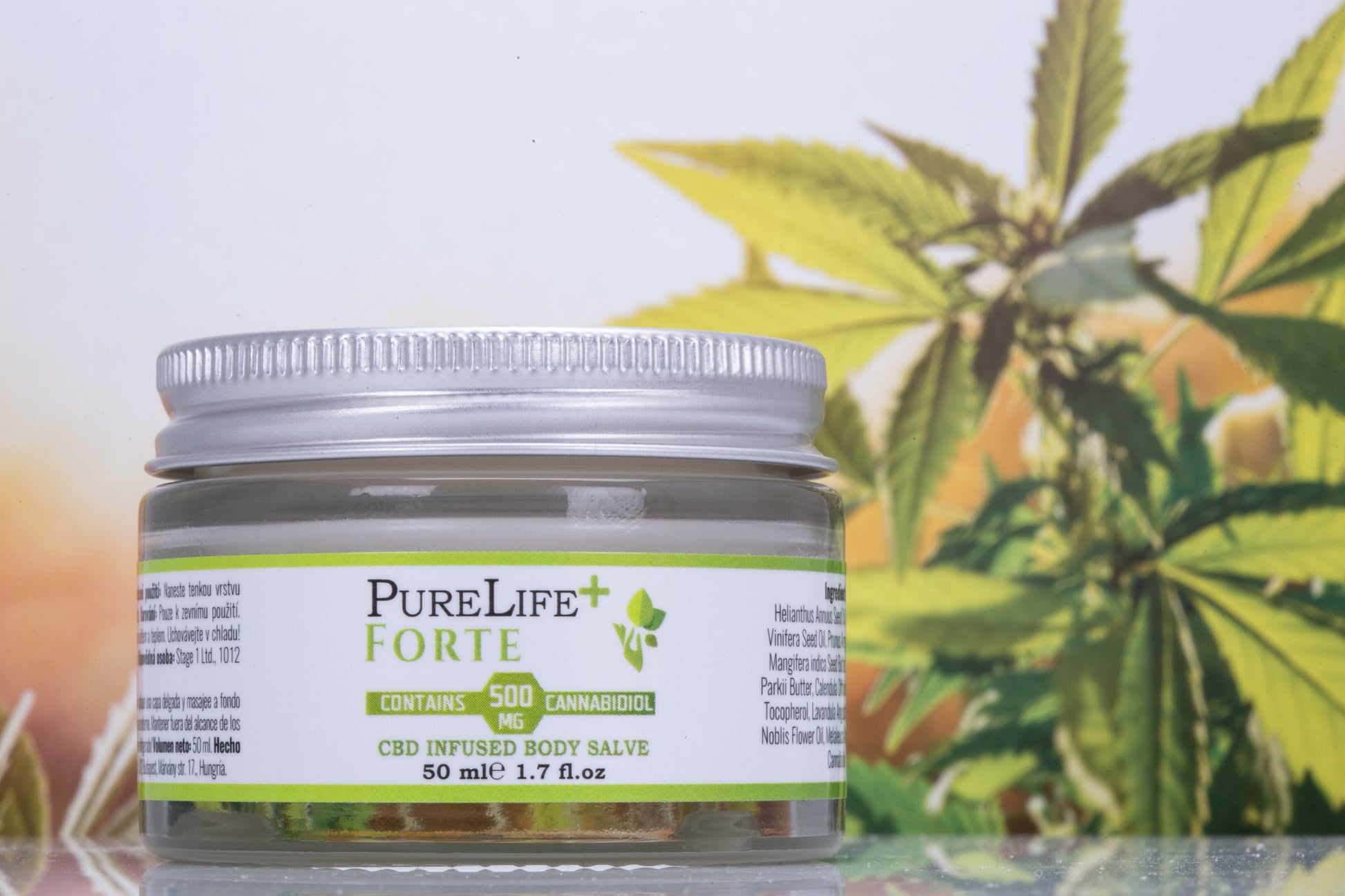 Pure Life + FORTE, bálsamo corporal con infusión de CBD, crema de 50 ml con 500 mg de CBD y otros ingredientes calmantes para la piel irritada 2 