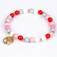Conjunto de Aleación Bañado en Oro con Cristal Emporia® Rojo y Cristal Emporia® Blanco ( Pulsera )