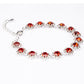 Bolso de Aleación Bañado en Oro con Cristal Emporia® Rojo y Cristal Emporia® Blanco ( Collar +Pendientes +Pulsera +Anillo )