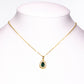 Conjunto de Aleación Bañado en Oro con Cristal Emporia® Verde y Cristal Emporia® Blanco ( Collar +Pendientes +Pulsera +Anillo +Colgante )
