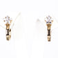 Pendientes de Aleación Bañado en Oro con Perla de cristal y Cristal Emporia® Blanco